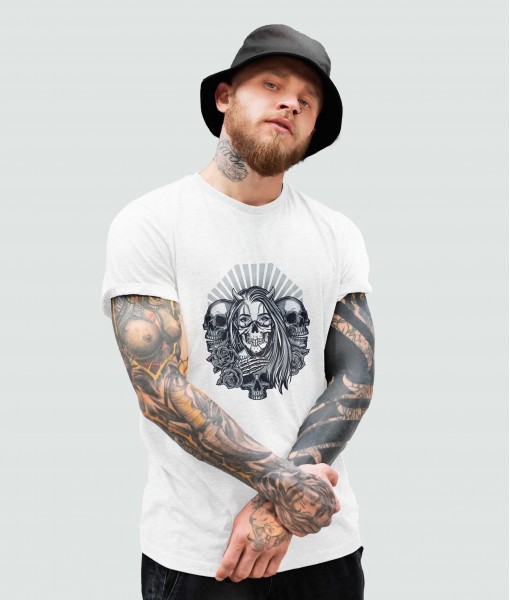 Мъжка тениска с щампа Готика La bandida - TShirtArtShop.com